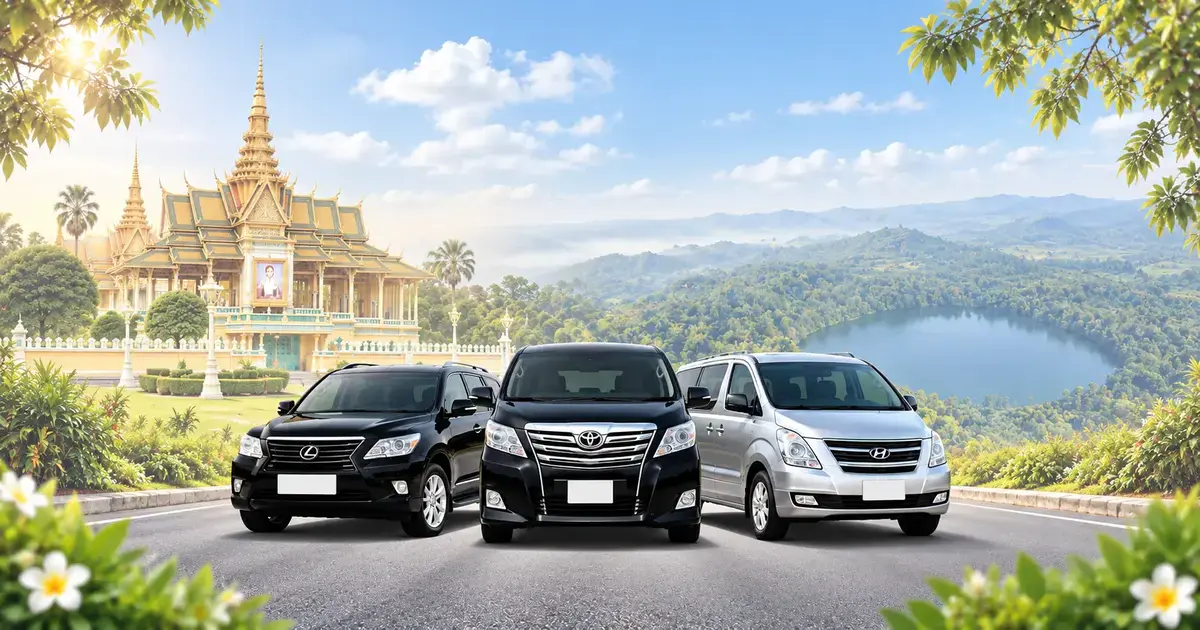 Private Phnom Penh to Ratanakiri taxi with a comfortable vehicle for travelers traveling from Phnom Penh to Banlung, Ratanakiri, Cambodia.