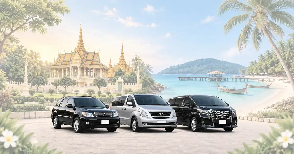 Phnom Penh to Sihanoukville Taxi – Cambodia Tour Taxi private transfer with comfortable vehicles connecting Phnom Penh to Sihanoukville, Cambodia.