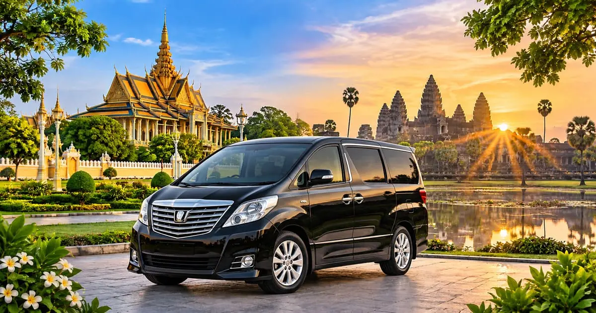 Toyota Alphard 7-seater private taxi for Cambodia airport transfers and tours