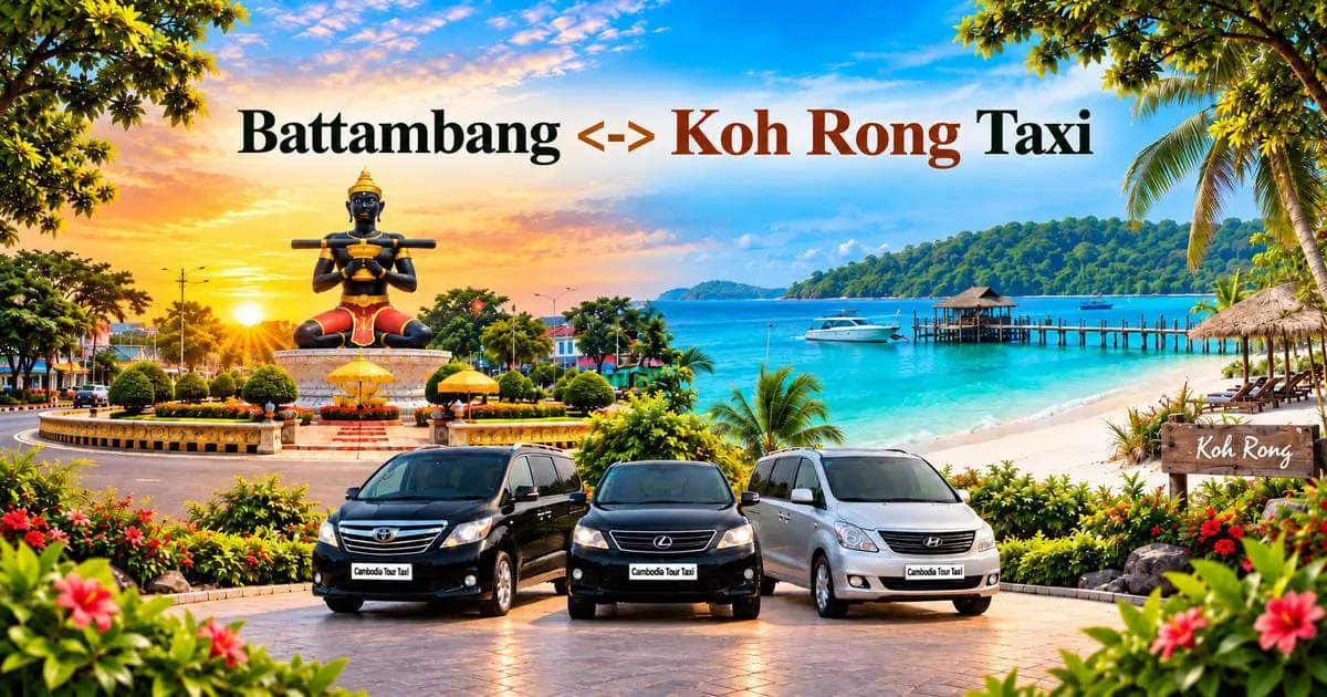 Battambang to Koh Rong Taxi – Safe, Reliable Private Transfer to Sihanoukville with Comfortable Vehicle and Professional Driver in Cambodia