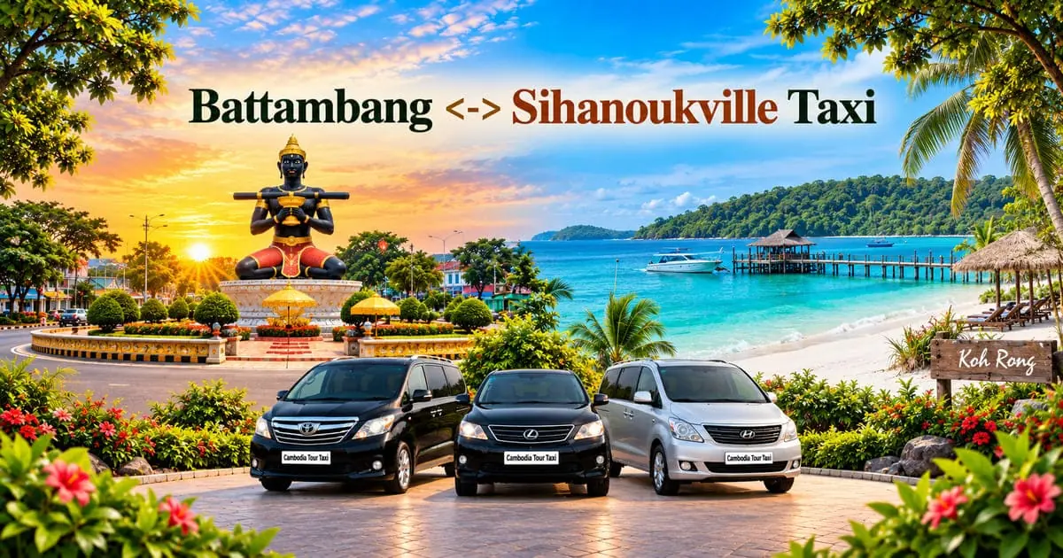 Siem Reap to Sihanoukville Taxi – Safe, Reliable Private Transfer with Comfortable Vehicle and Professional Driver in Cambodia.