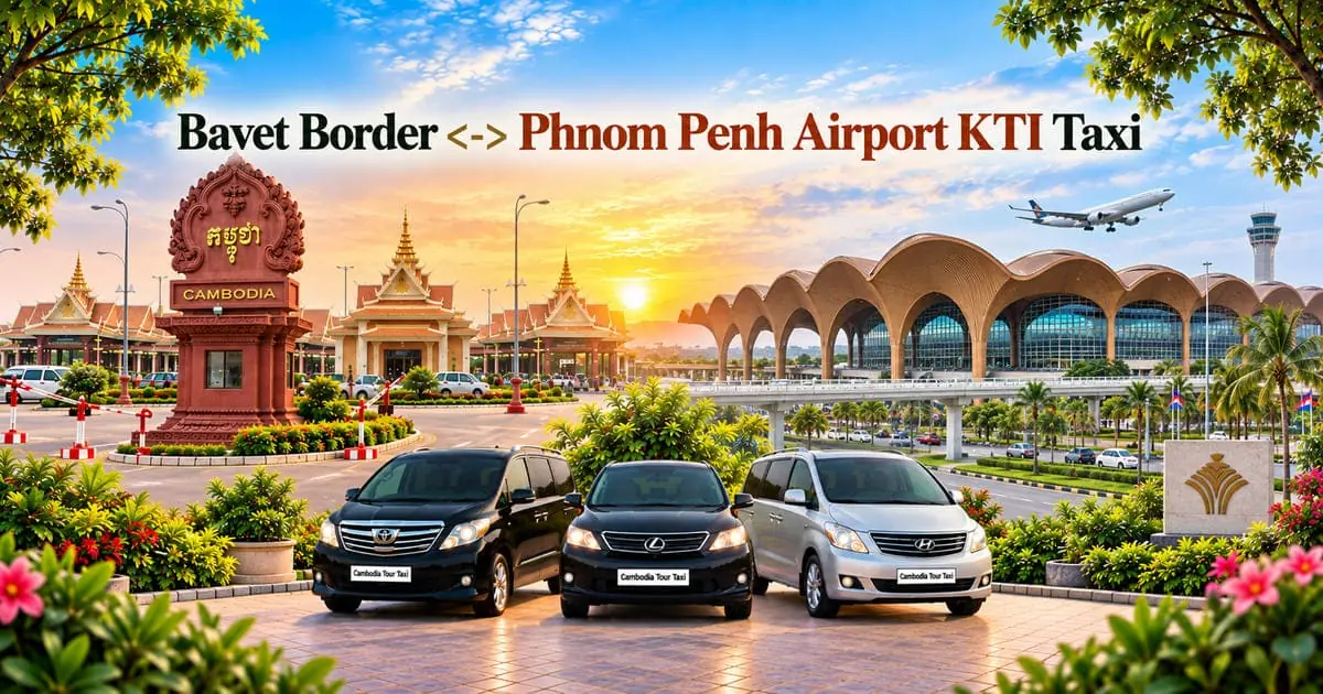 Bavet Border to KTI Airport Taxi – Safe, Reliable Private Transfer with Comfortable Vehicle and Professional Driver in Cambodia