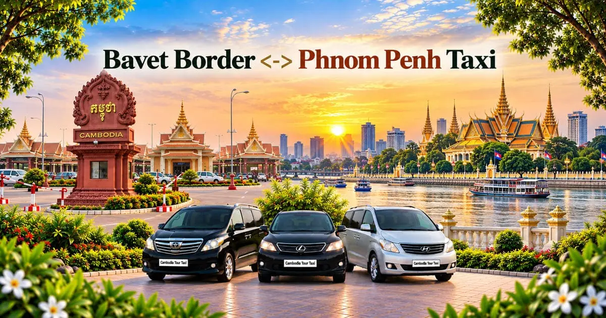 Bavet Border to Phnom Penh Taxi – Safe, Reliable Private Transfer with Comfortable Vehicle and Professional Driver in Cambodia