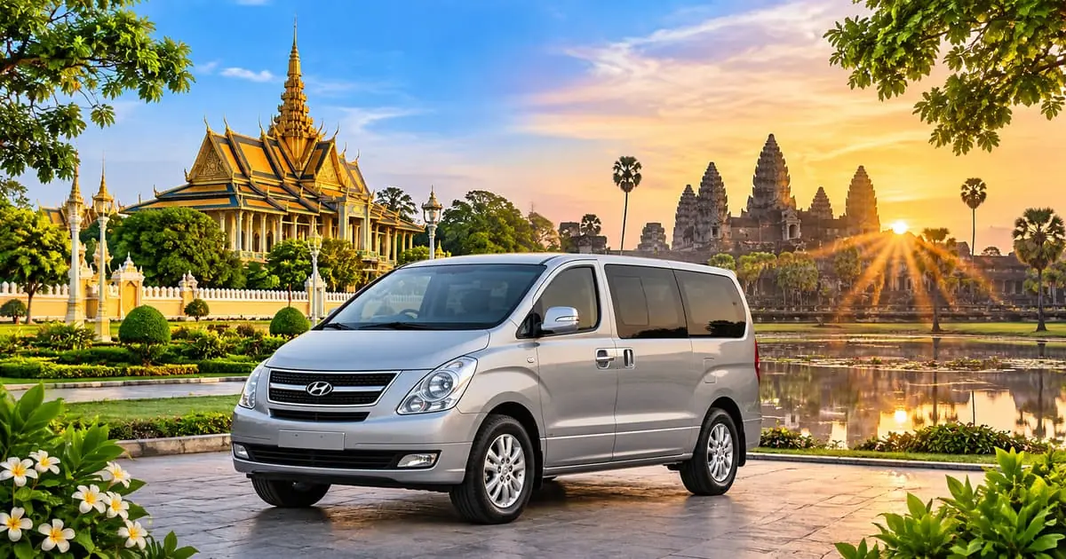 Hyundai Starex H1 9-seater private taxi & Tour in Cambodia