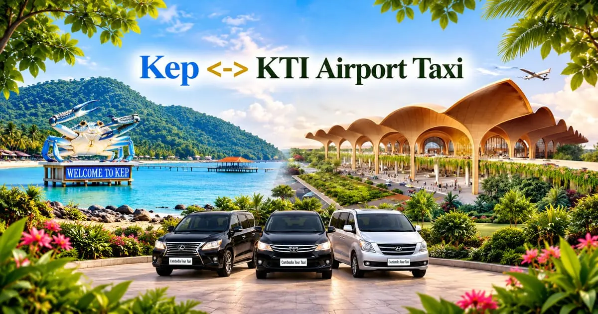 Kep to KTI Airport Taxi – Safe, Reliable Private Airport Transfer with Comfortable Vehicle and Professional Driver in Cambodia