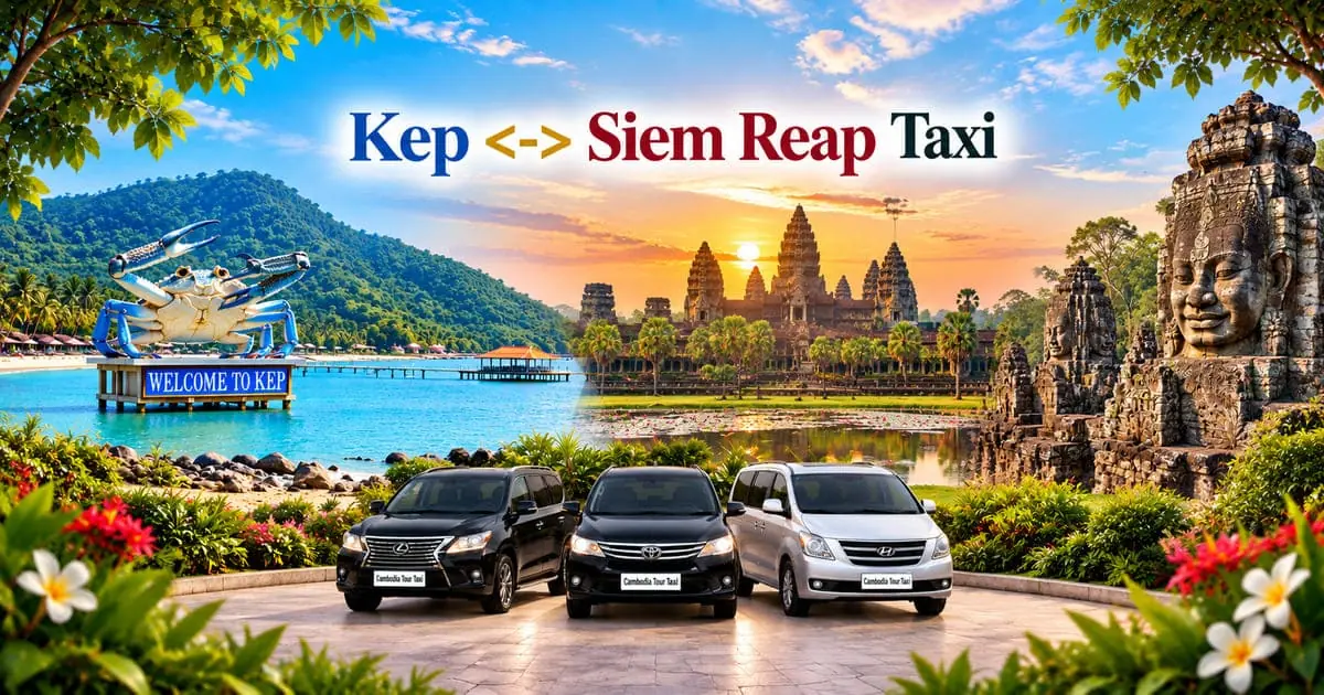 Kep to Siem Reap Taxi – Safe, Reliable Private Transfer with Comfortable Vehicle and Professional Driver in Cambodia