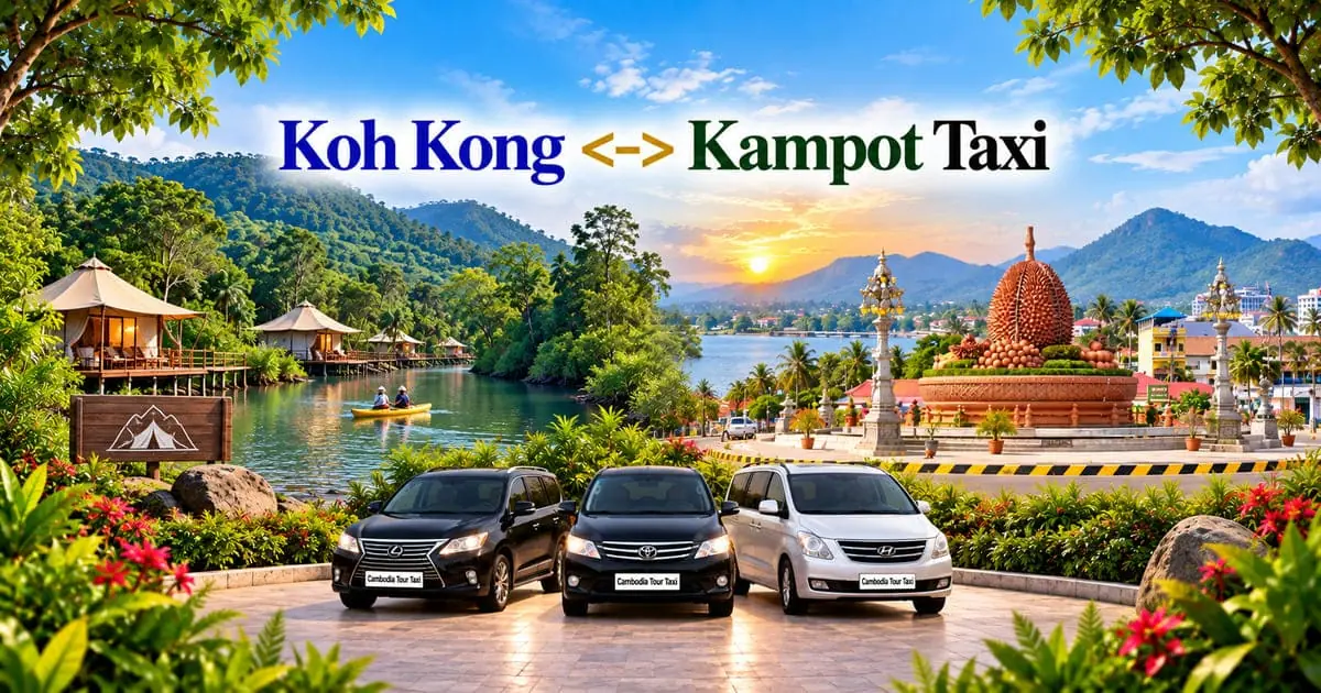 Koh Kong to Kampot Taxi – Safe, Reliable Private Transfer with Comfortable Vehicle and Professional Driver in Cambodia