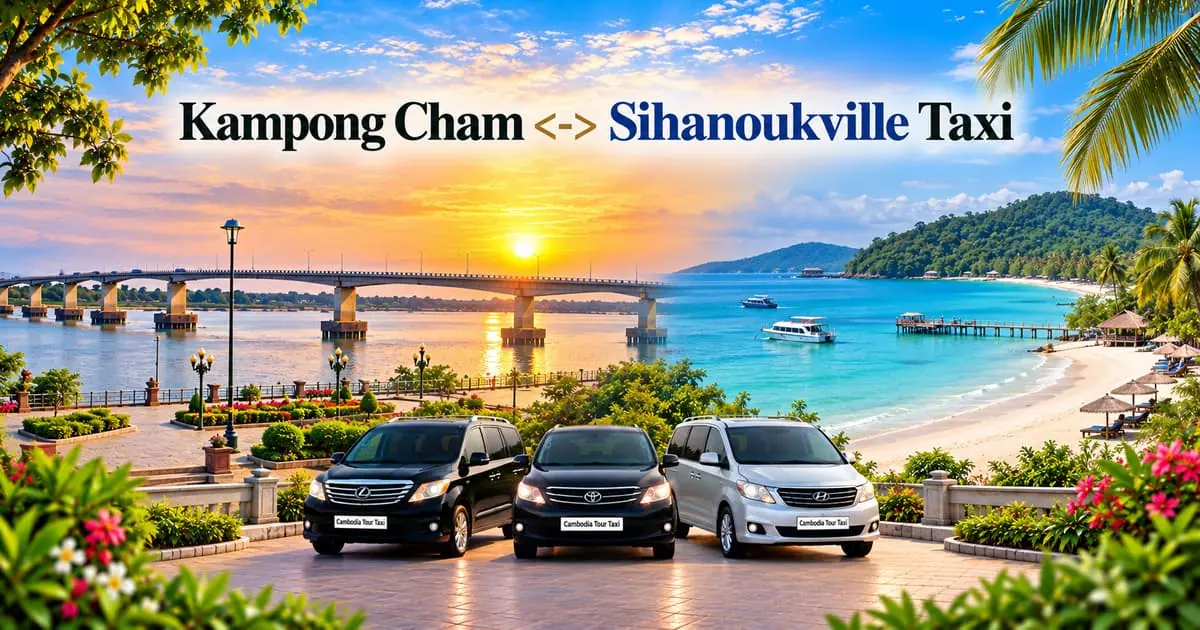 Kampong Cham to Sihanoukville Taxi – Safe, Reliable Private Transfer with Comfortable Vehicle and Professional Driver in Cambodia