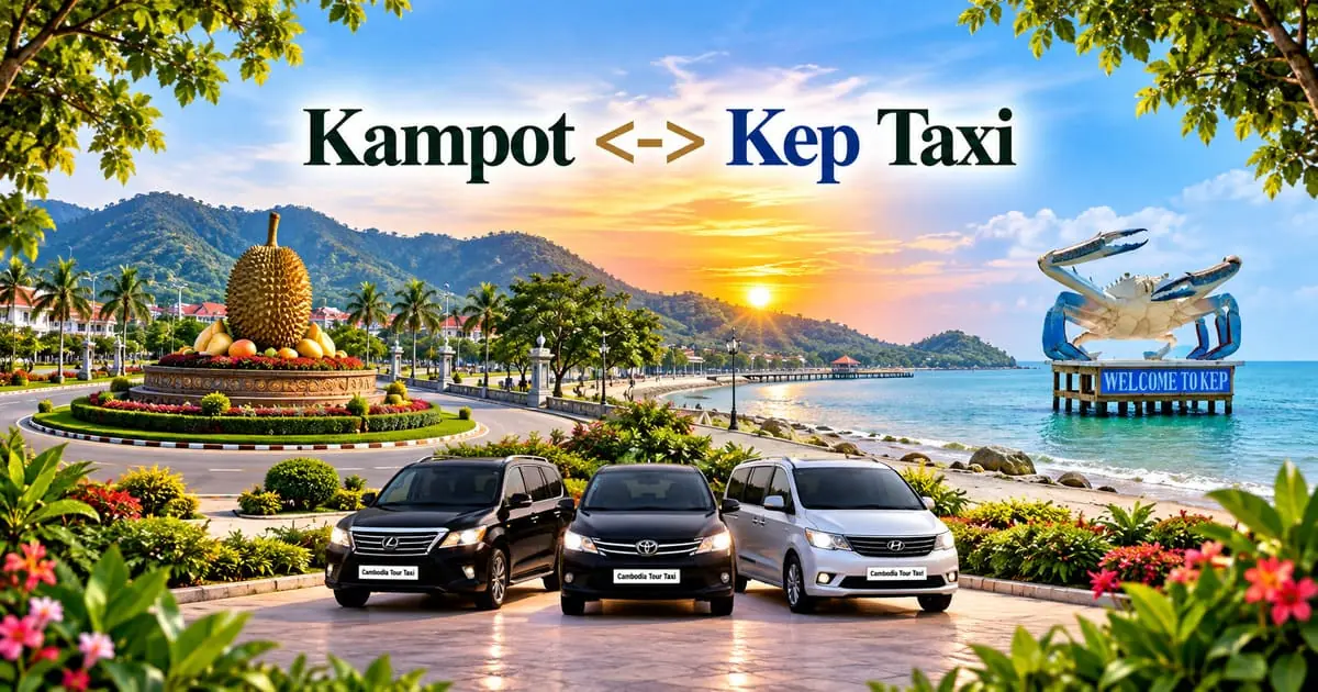 Kampot to Kep Taxi – Safe, Reliable Private Transfer with Comfortable Vehicle and Professional Driver in Cambodia