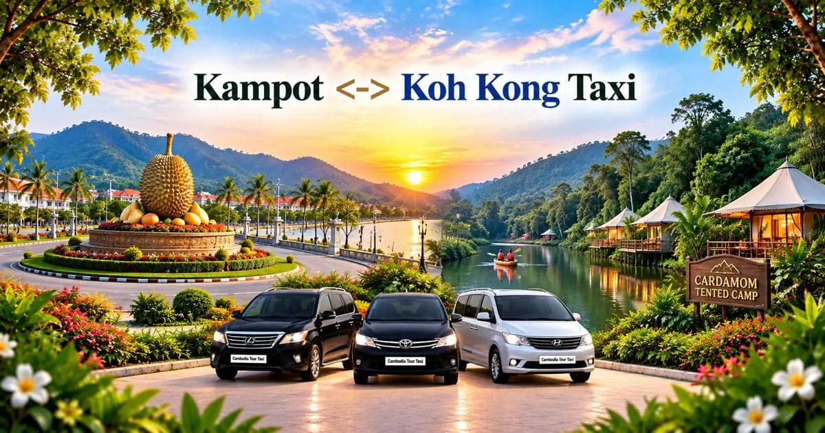 Kampot to Koh Kong Taxi – Safe, Reliable Private Transfer with Comfortable Vehicle and Professional Driver in Cambodia