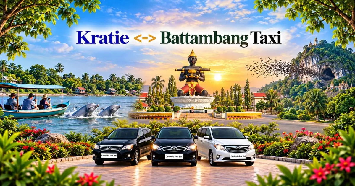 Kratie to Battambang Taxi – Safe, Reliable Private Transfer with Comfortable Vehicle and Professional Driver in Cambodia