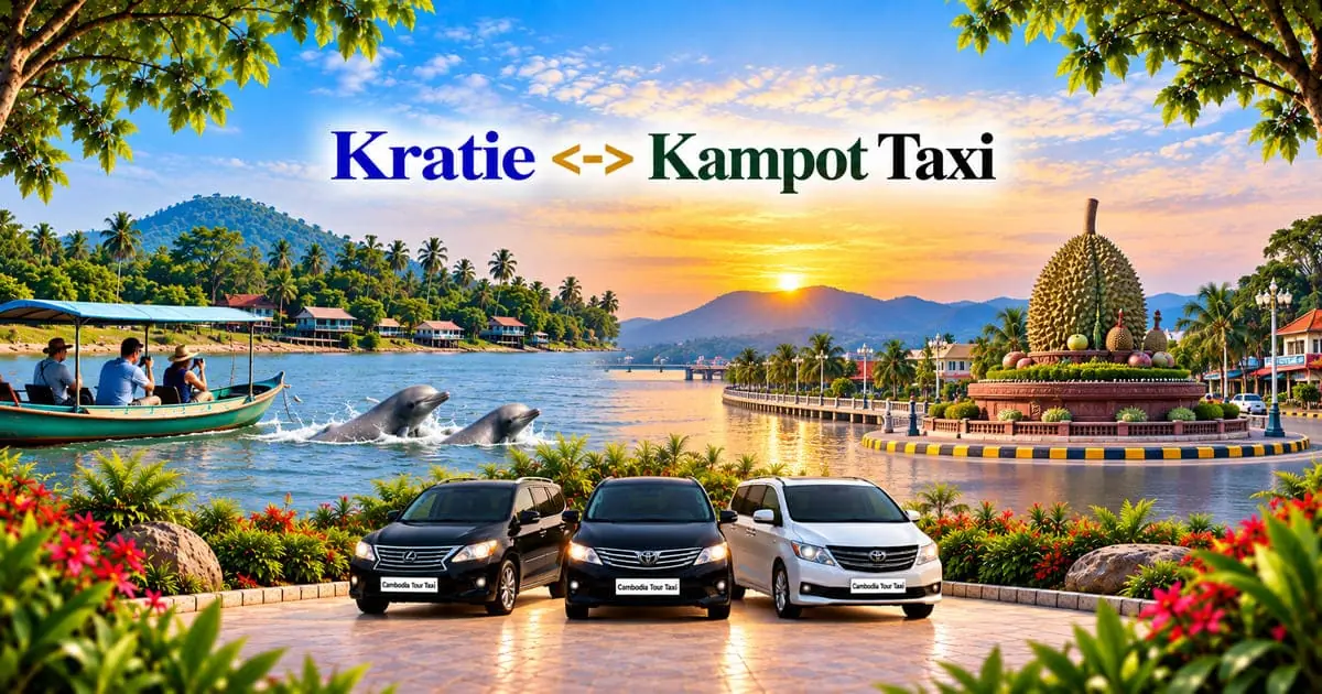 Kratie to Kampot Taxi – Safe, Reliable Private Transfer with Comfortable Vehicle and Professional Driver in Cambodia