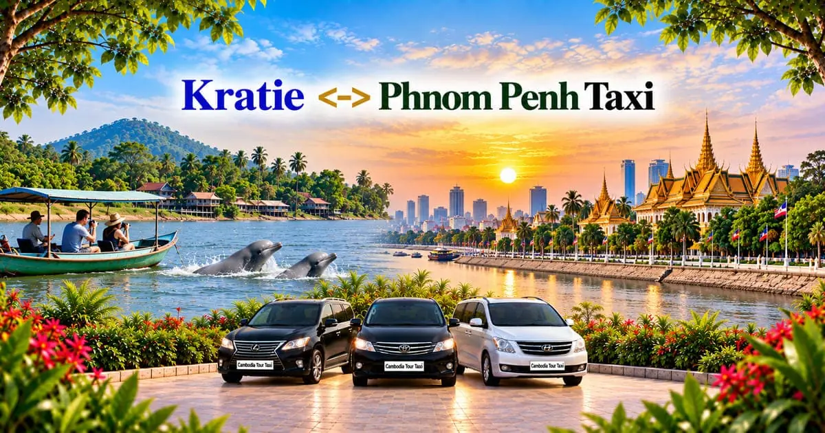 Kratie to Phnom Penh Taxi – Safe, Reliable Private Transfer with Comfortable Vehicle and Professional Driver in Cambodia