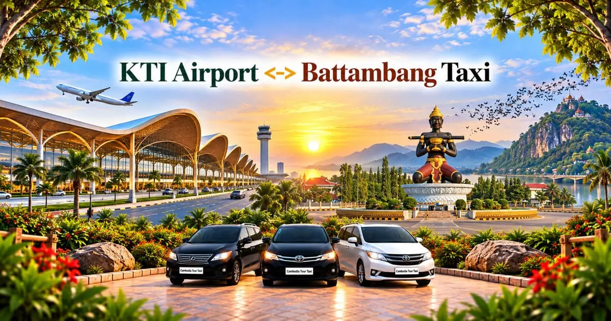 KTI Airport to Battambang Taxi – Safe, Reliable Private Airport Transfer with Comfortable Vehicle and Professional Driver in Cambodia