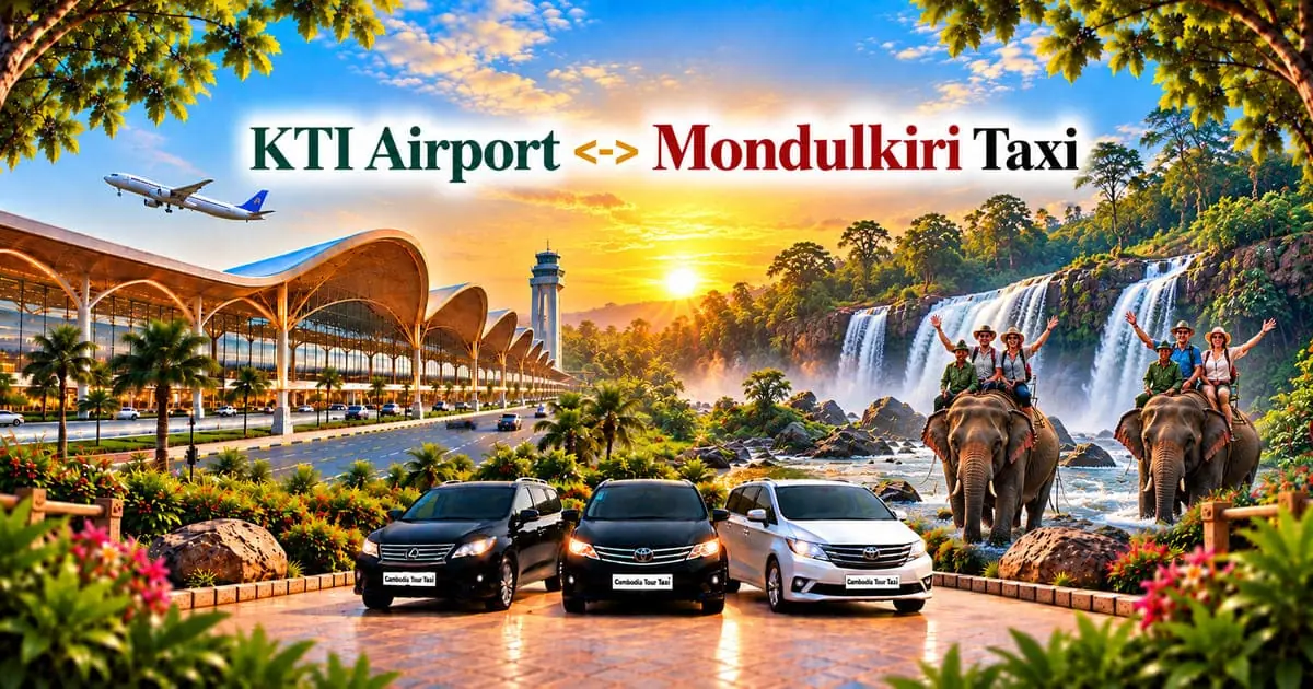 KTI Airport to Mondulkiri Taxi – Safe, Reliable Private Airport Transfer with Comfortable Vehicle and Professional Driver in Cambodia
