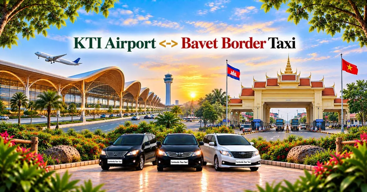 KTI Airport to Bavet Border Taxi – Safe, Reliable Private Transfer with Comfortable Vehicle and Professional Driver in Cambodia