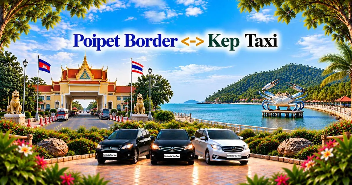 Poipet Border to Kep Taxi – Safe, Reliable Private Transfer with Comfortable Vehicle and Professional Driver in Cambodia