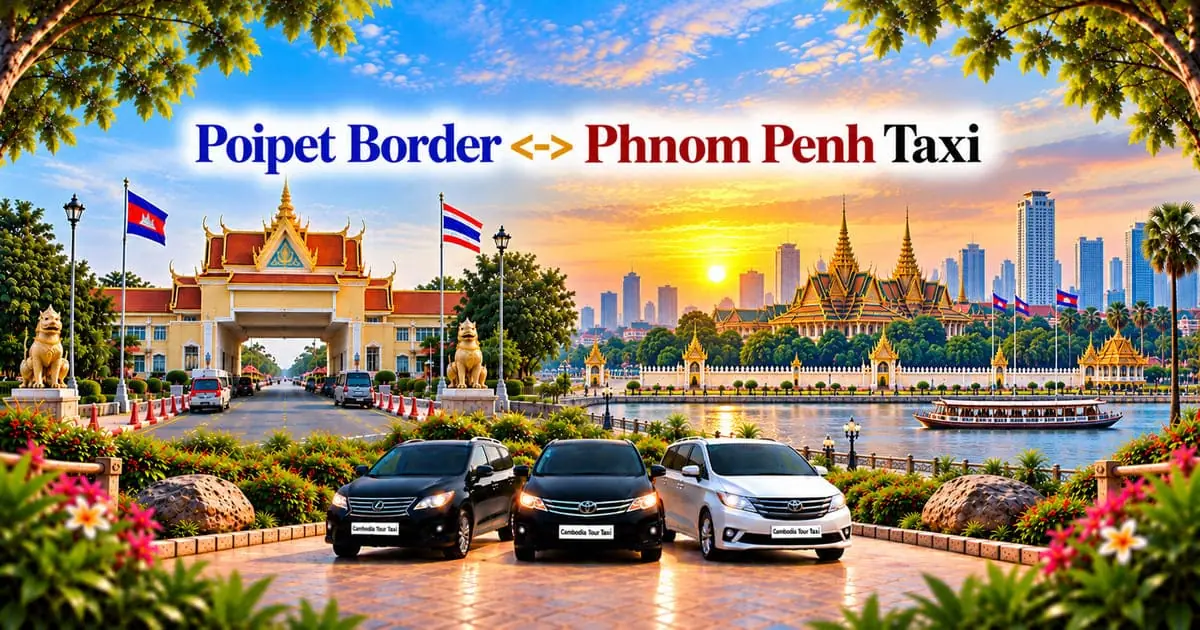 Poipet Border to Phnom Penh Taxi – Safe, Reliable Private Transfer with Comfortable Vehicle and Professional Driver in Cambodia