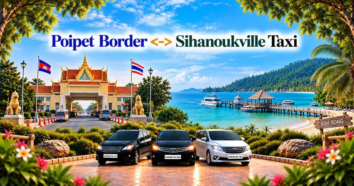Poipet Border to Sihanoukville Taxi – Safe, Reliable Private Transfer with Comfortable Vehicle and Professional Driver in Cambodia