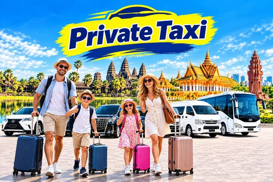 Reliable Private Taxi Cambodia with Cambodia Tour Taxi, providing safe, comfortable, and professional transportation for airport transfers, city-to-city journeys, and private tours across Cambodia.