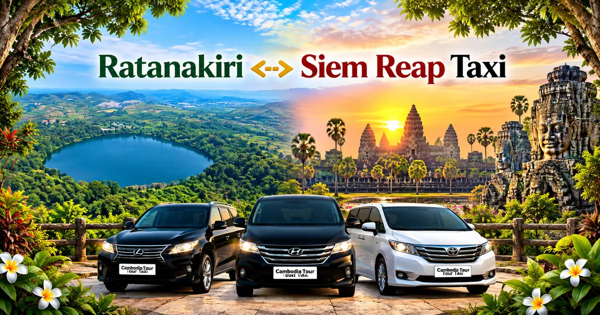 Ratanakiri to Siem Reap Taxi – Reliable, Comfortable & Private Transfer with a Professional Driver in Cambodia