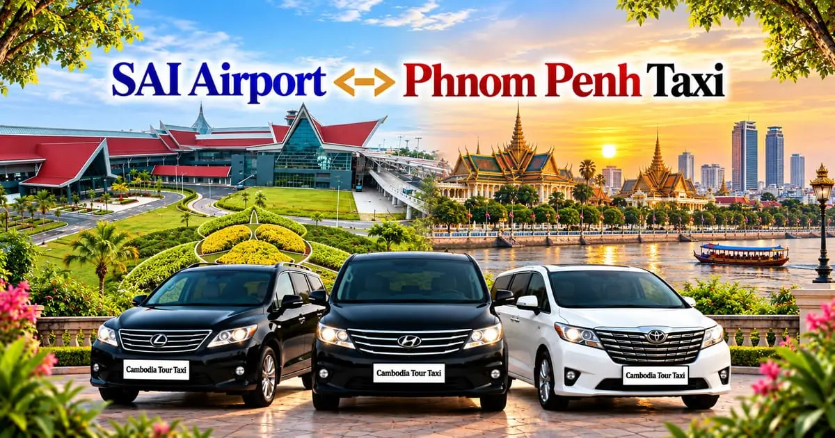 SAI Airport to Phnom Penh Taxi – Safe, Reliable Private Airport Transfer with Comfortable Vehicle and Professional Driver in Cambodia