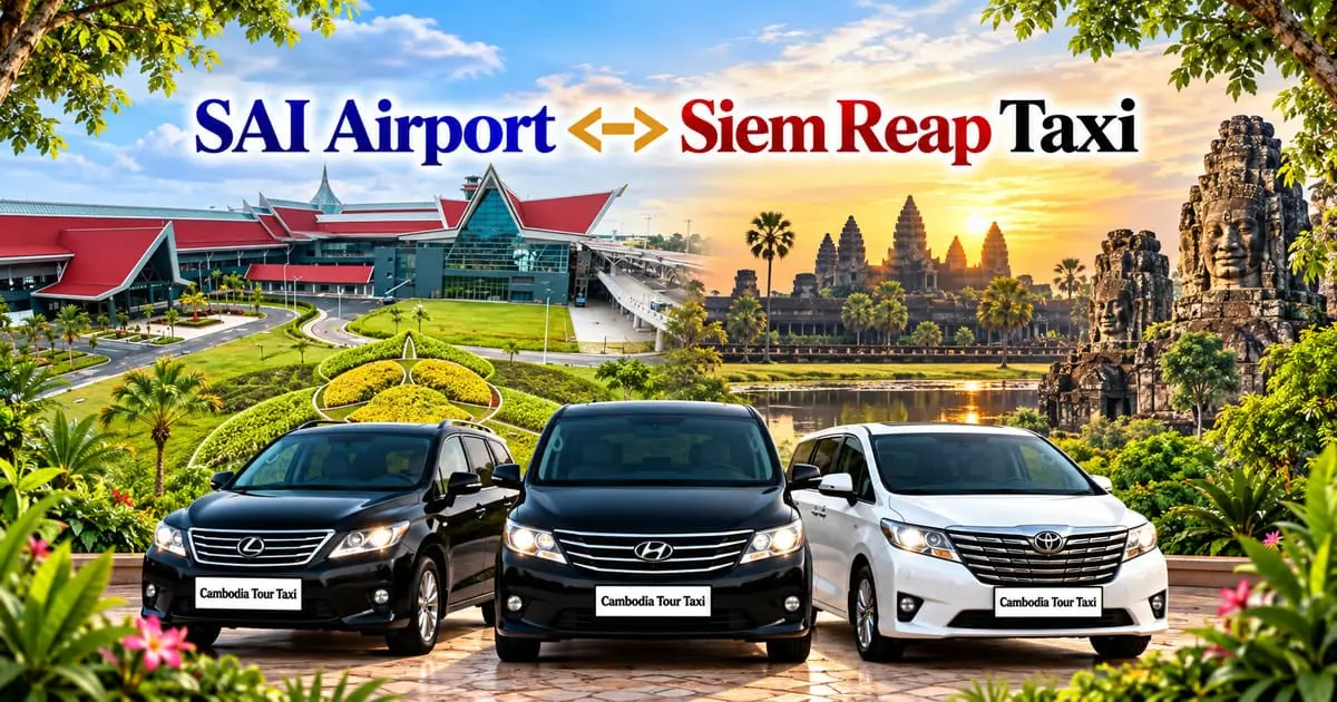 SAI Airport to Siem Reap City Taxi – Safe, Reliable Private Airport Transfer with Comfortable Vehicle and Professional Driver in Cambodia
