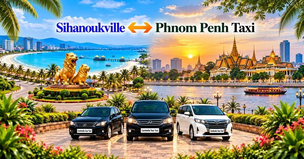 Sihanoukville to Phnom Penh Taxi – Safe, Reliable Private Transfer with Comfortable Vehicle and Professional Driver in Cambodia