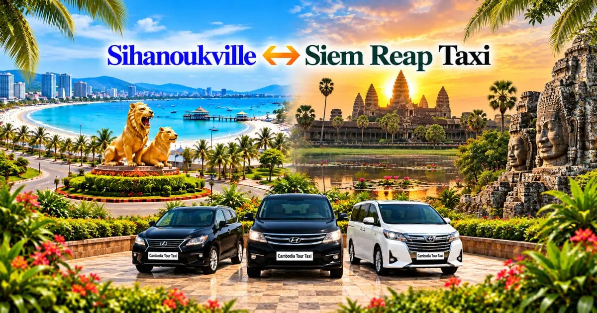 Sihanoukville to Siem Reap Taxi – Safe, Reliable Private Transfer with Comfortable Vehicle and Professional Driver in Cambodia